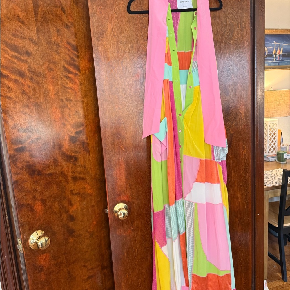 Moschino Couture Multicolor Silk Dress